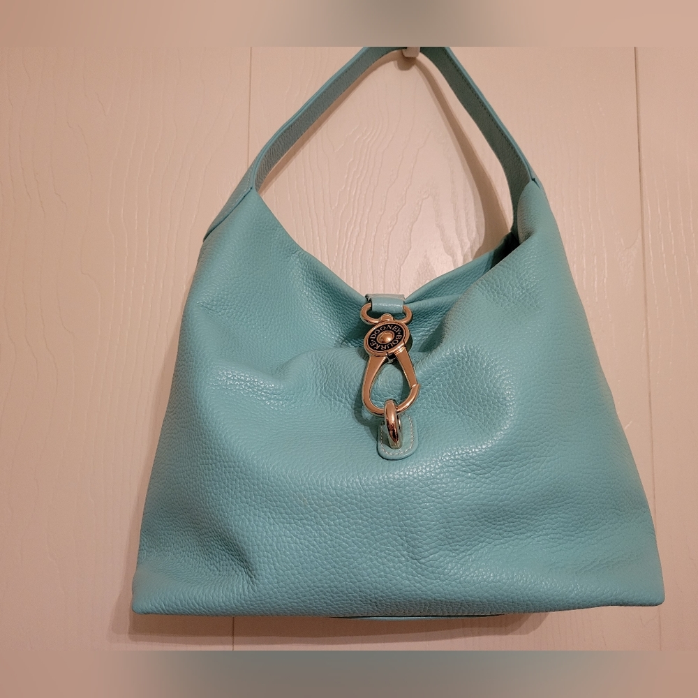 Dooney & Bourke Logo Lock Hobo Pebble Leather Bag